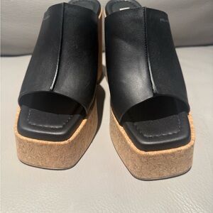 Stella McCartney Black and Tan Platform Sandals